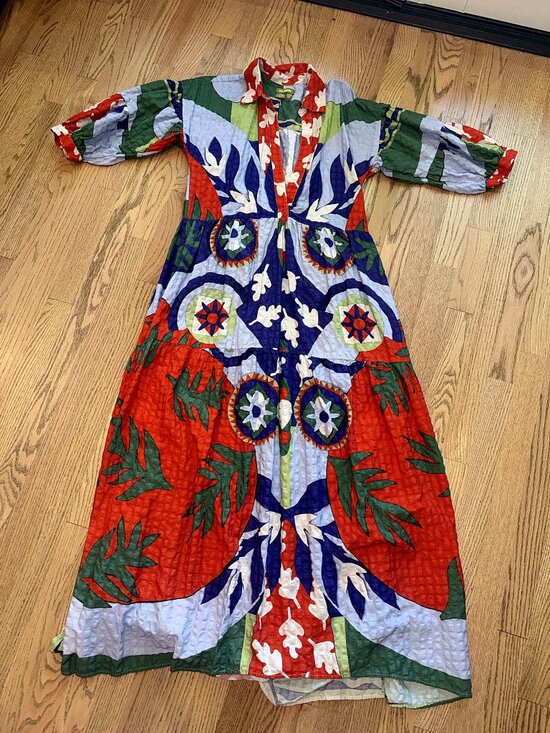 Anthropologie Dresses & Skirts - Anthropologie Celandine x Claire Johnson Folk Print Tiered Maxi Dress S